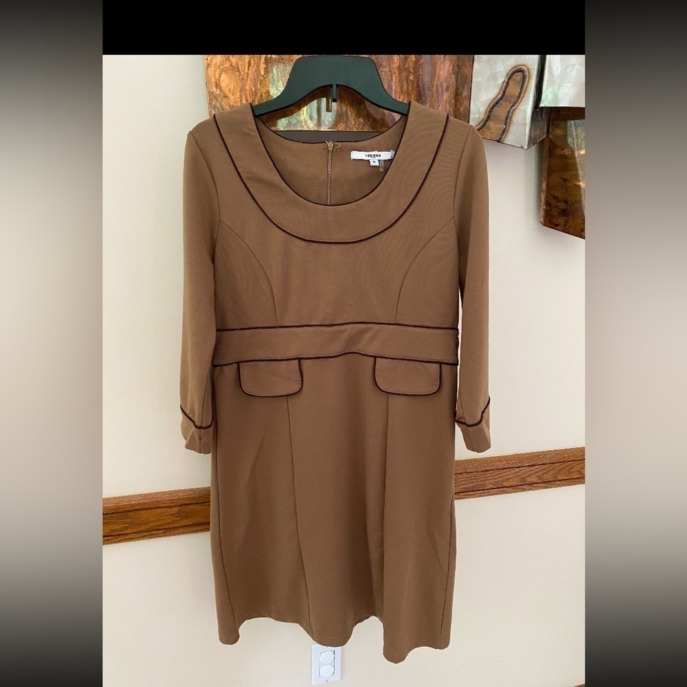 Vertigo Paris vintage 50s style A line long sleeves dress size m